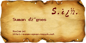 Suman Ágnes névjegykártya