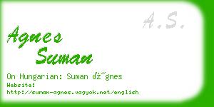 agnes suman business card